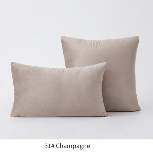 Basic Velvet Throw Pillow Case