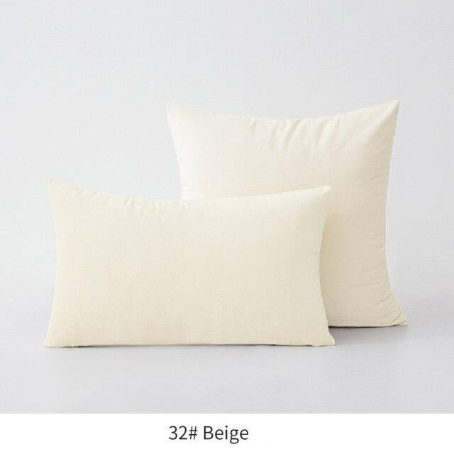 Basic Velvet Throw Pillow Case