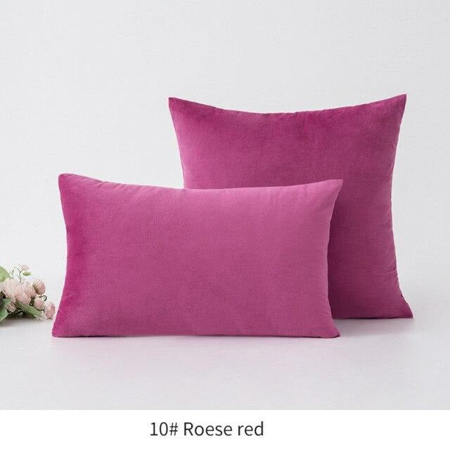 Basic Velvet Throw Pillow Case