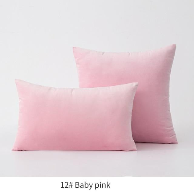 Basic Velvet Throw Pillow Case