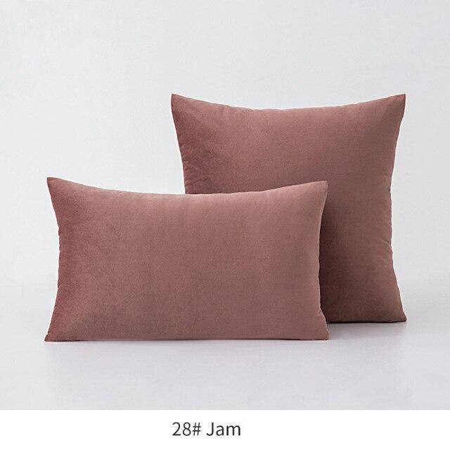 Basic Velvet Throw Pillow Case