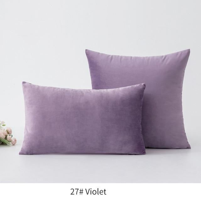 Basic Velvet Throw Pillow Case