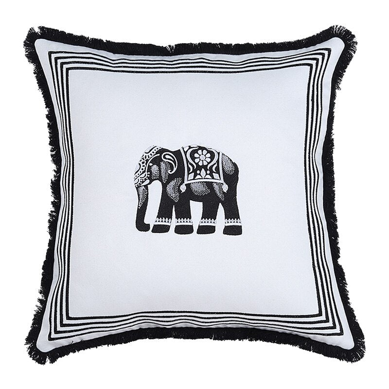 Chinese Animals Embroidered Pillow Case