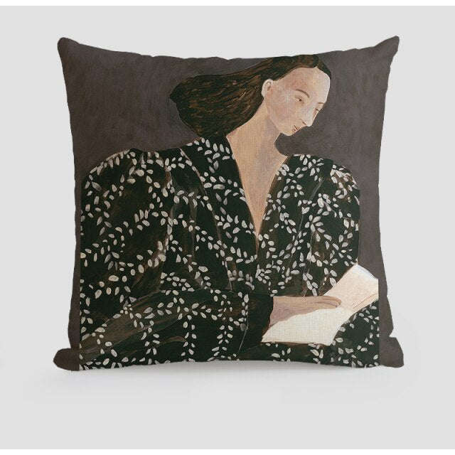 Japanese Art Throw Pillow Case, 45x45cm