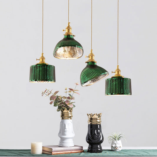 Luxury Copper Holder Light, Gold Dark Green