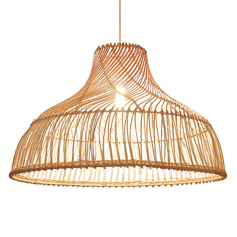 Med Coastal Handmade Rattan Pendant Light