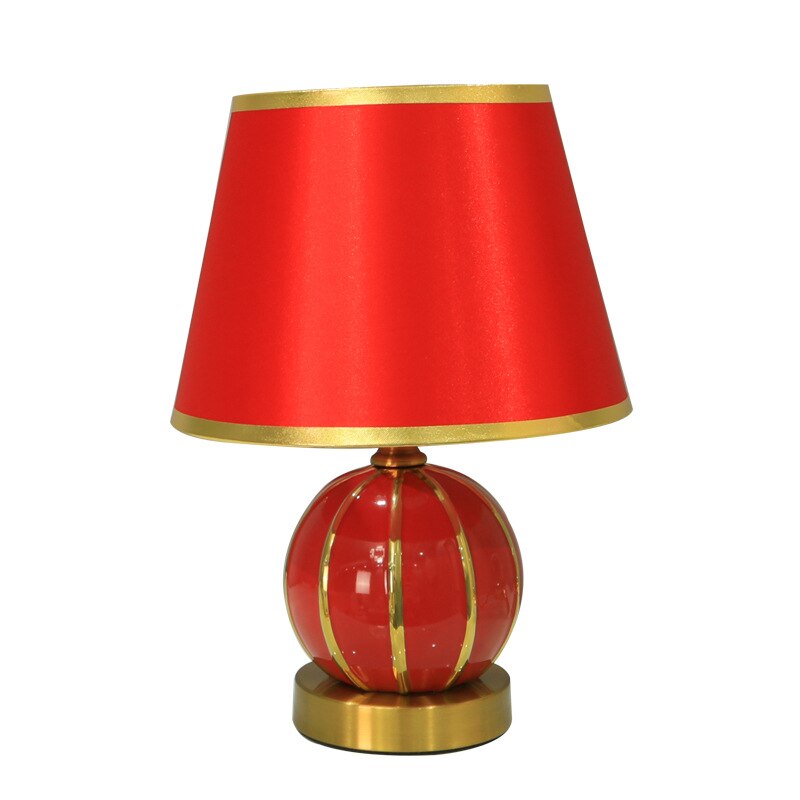 Gold Pumpkin Ceramic Table Lamp