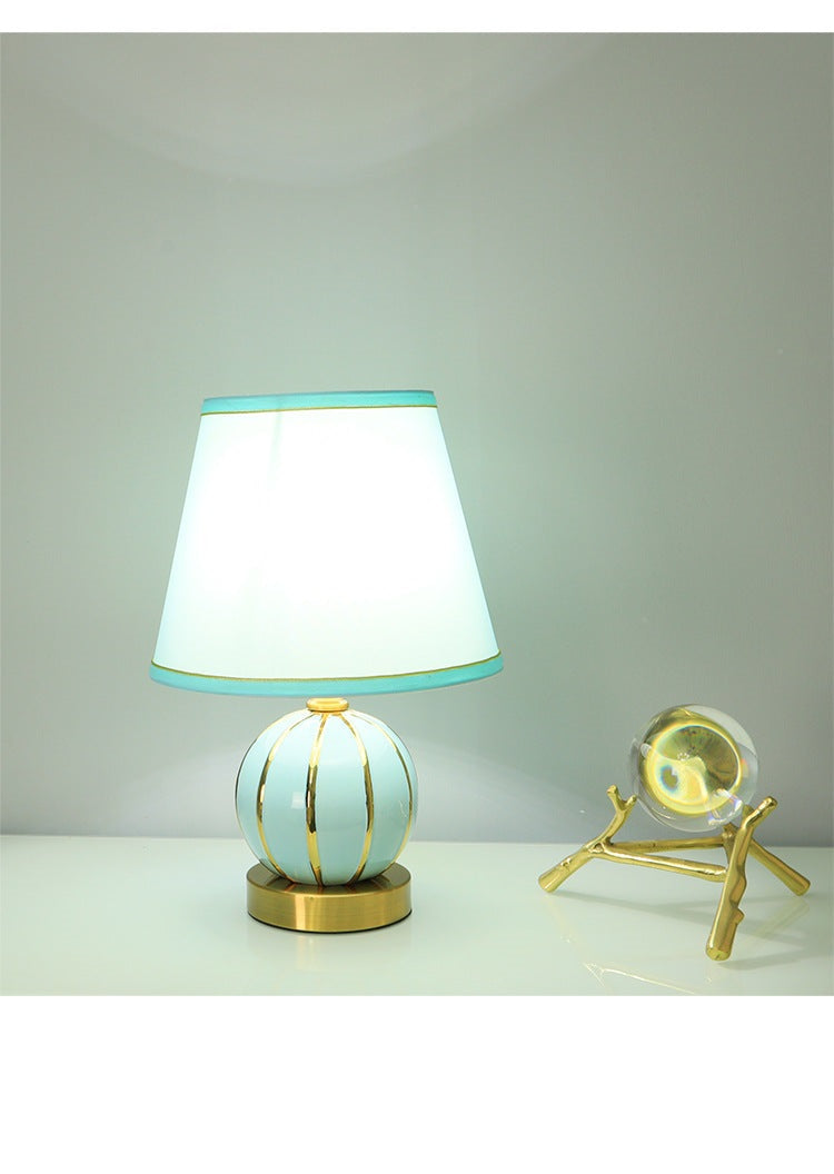 Gold Pumpkin Ceramic Table Lamp