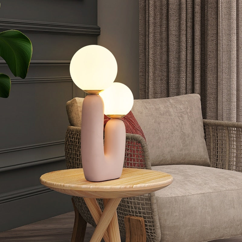 Pink Matte Oo Table Lamp