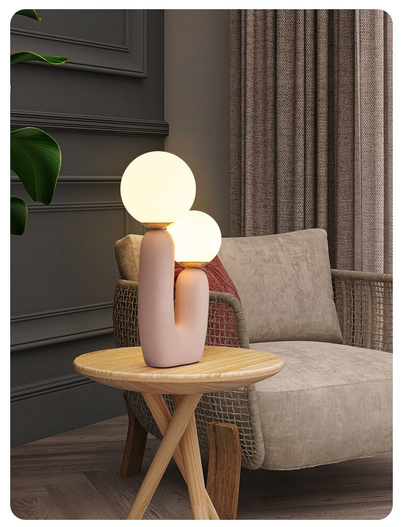 Pink Matte Oo Table Lamp