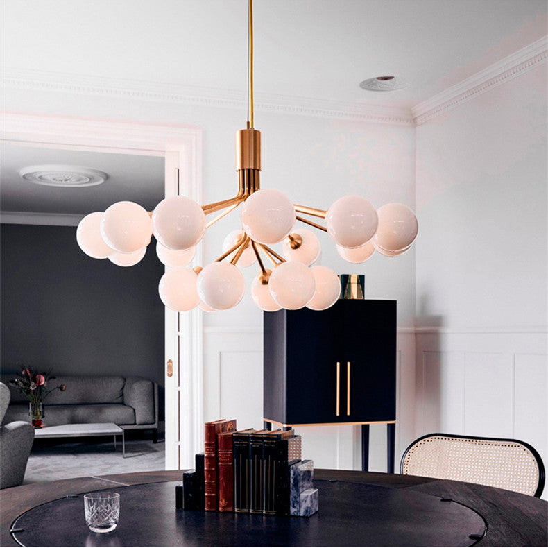 Glass Sphere Cluster Chandelier