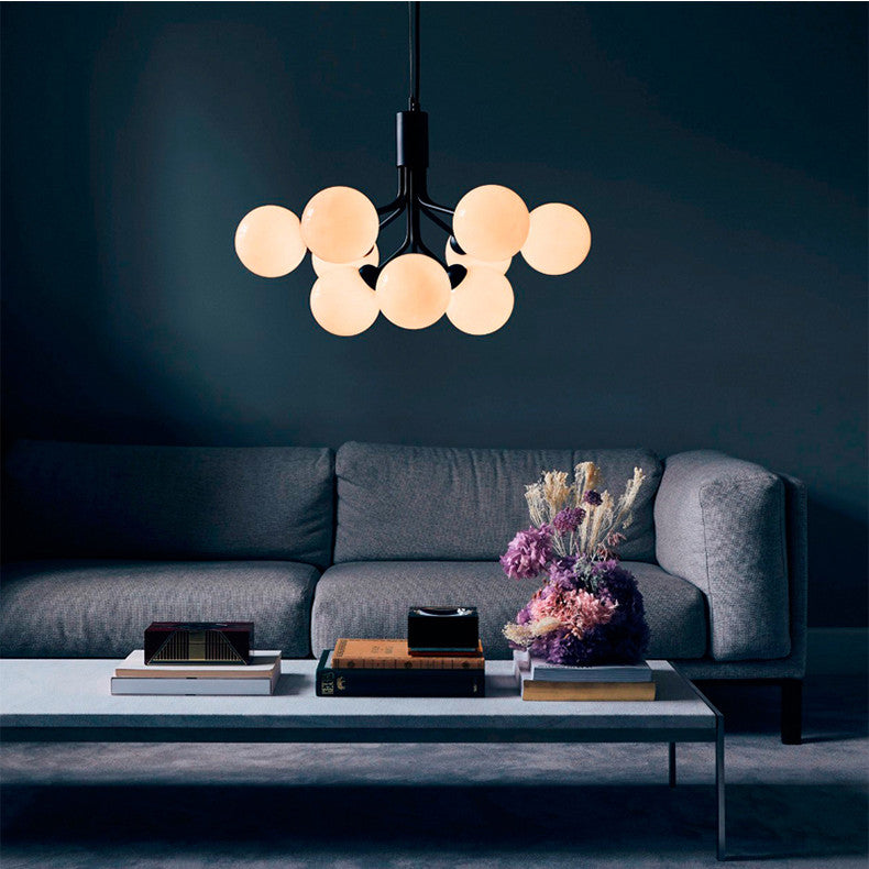 Glass Sphere Cluster Chandelier