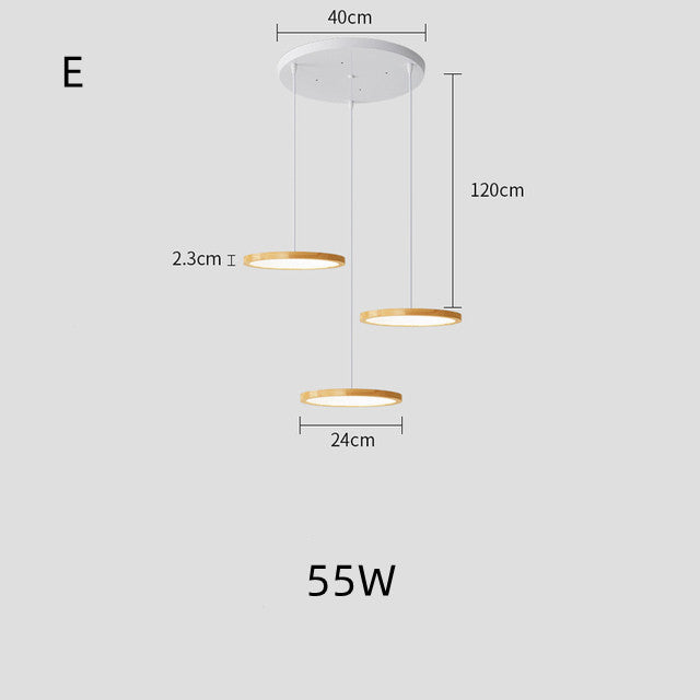 Wood LED Dimmable Kitchen Light, Remote Control