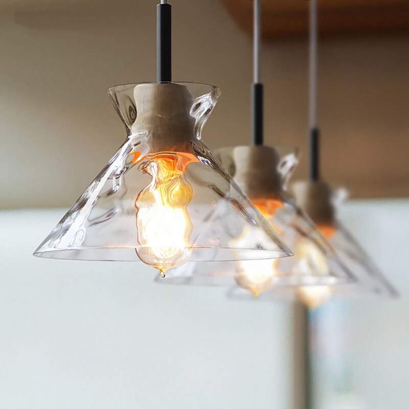 Japanese Ripple Glass Pendant Light