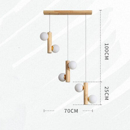 Nordische süße Holzglas-Pendelleuchten