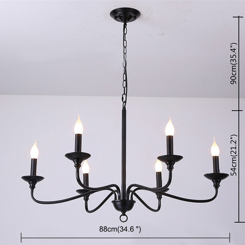 Black Dining Room Chandelier Light