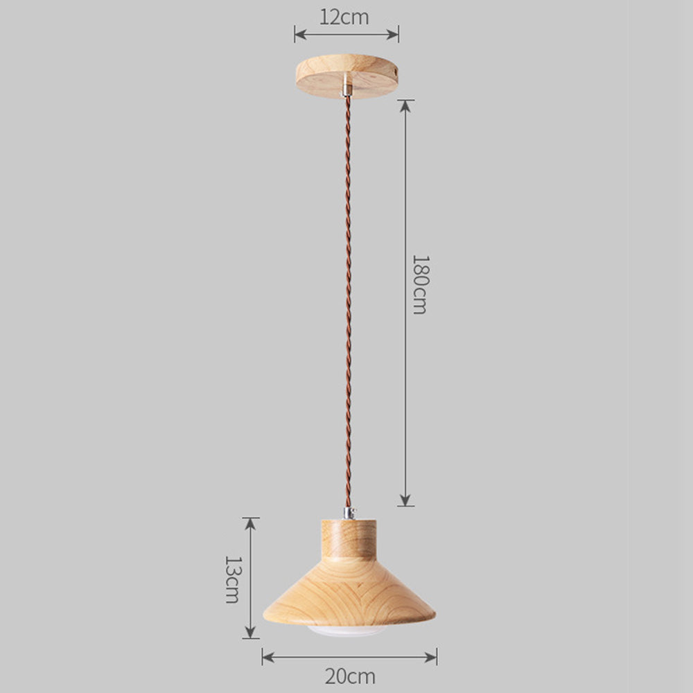 Nordische moderne Pendelleuchte aus Holz