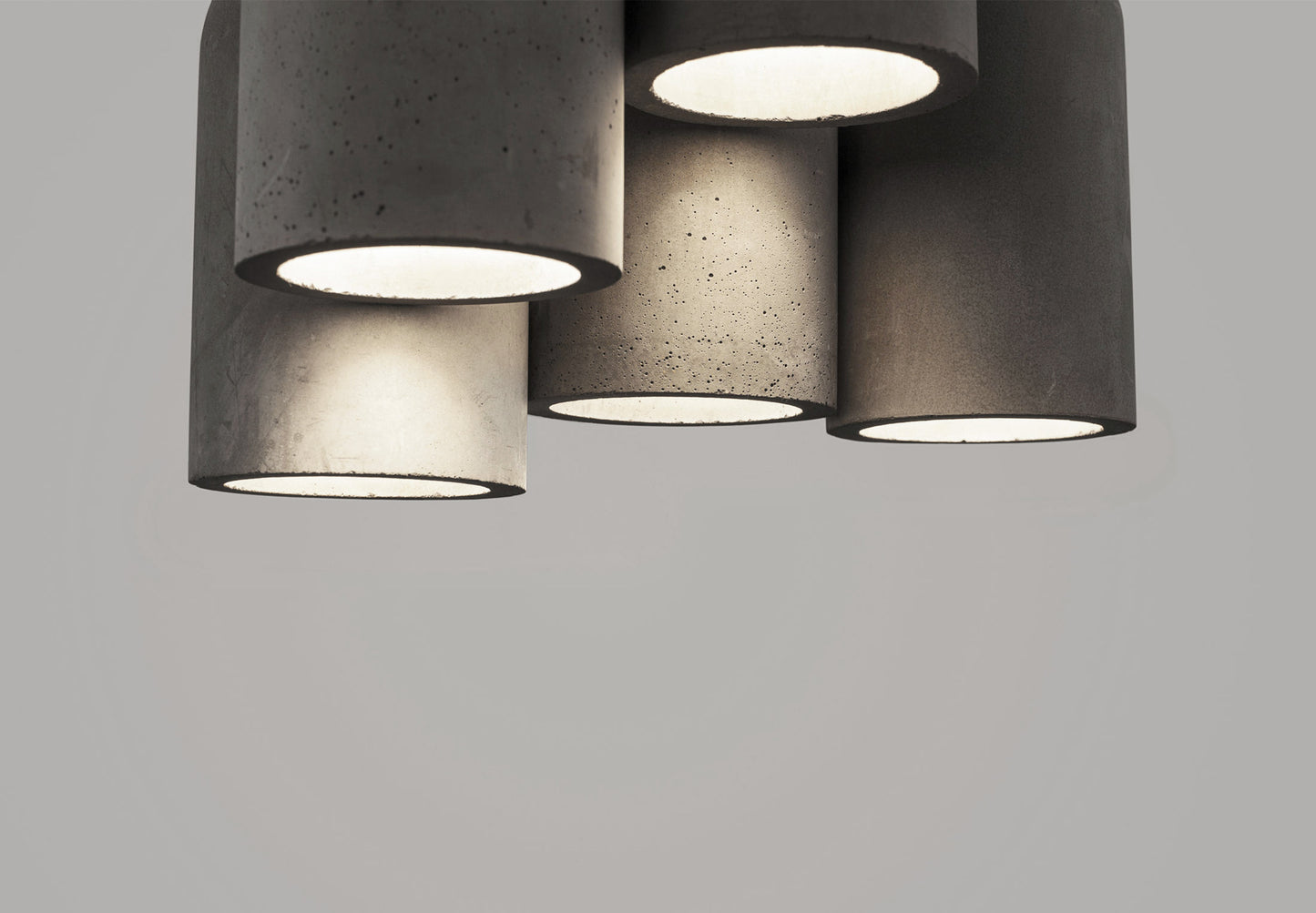 Simple Cement Light Fixture, Gray