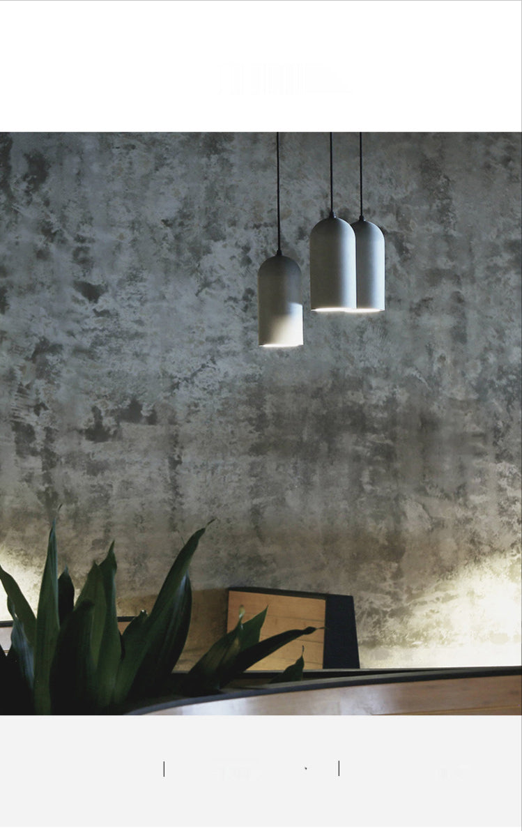 Simple Cement Light Fixture, Gray