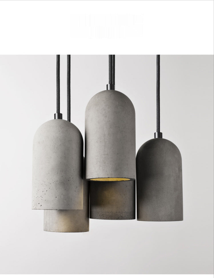 Simple Cement Light Fixture, Gray